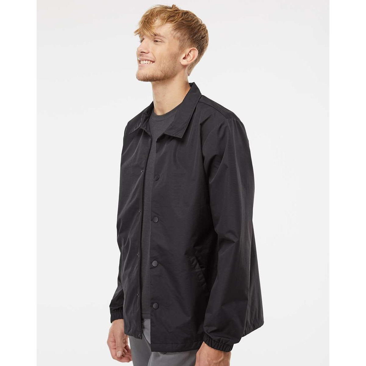 no-logo Independent Trading Co. Water-Resistant Windbreaker Coach’s Jacket-Men's Jackets-Independent Trading Co.-Thread Logic