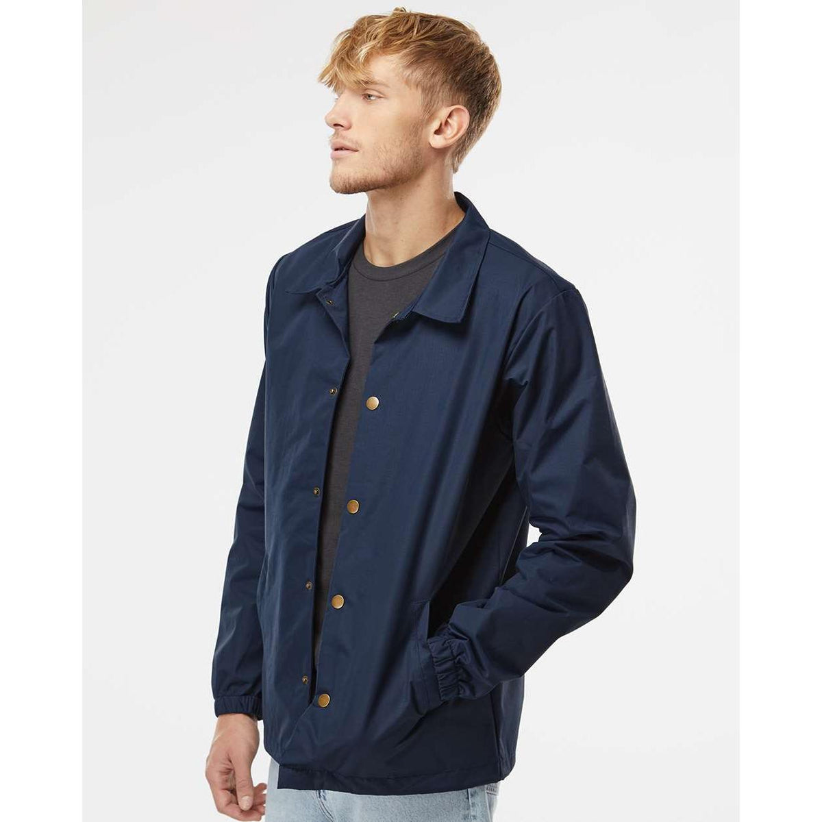 no-logo Independent Trading Co. Water-Resistant Windbreaker Coach’s Jacket-Men's Jackets-Independent Trading Co.-Thread Logic