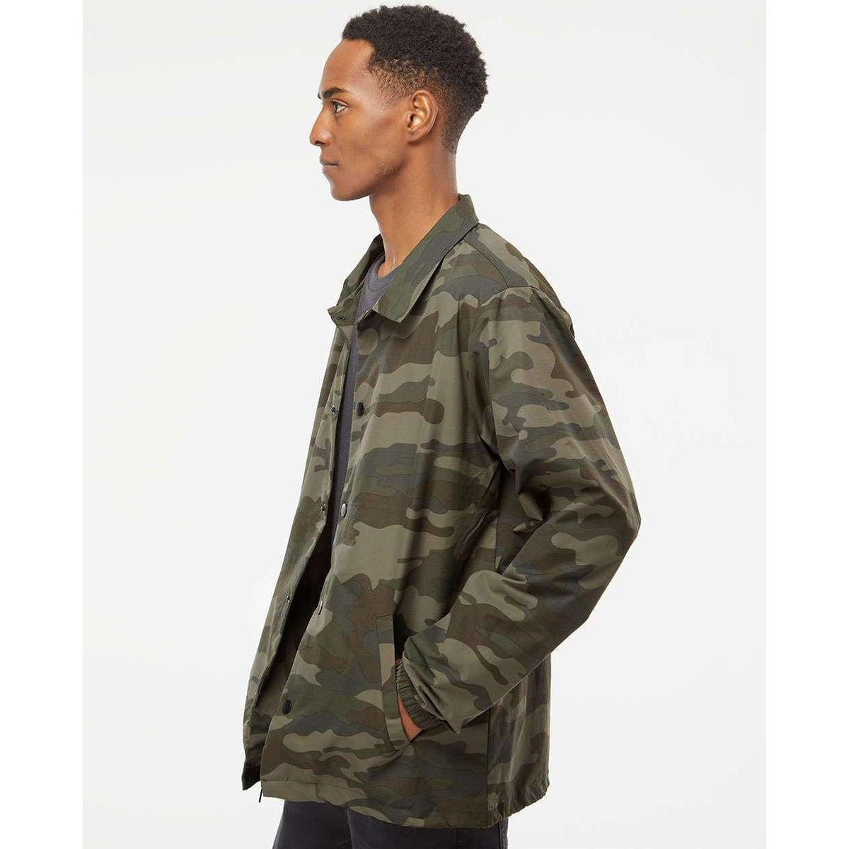 no-logo Independent Trading Co. Water-Resistant Windbreaker Coach’s Jacket-Men's Jackets-Independent Trading Co.-Thread Logic