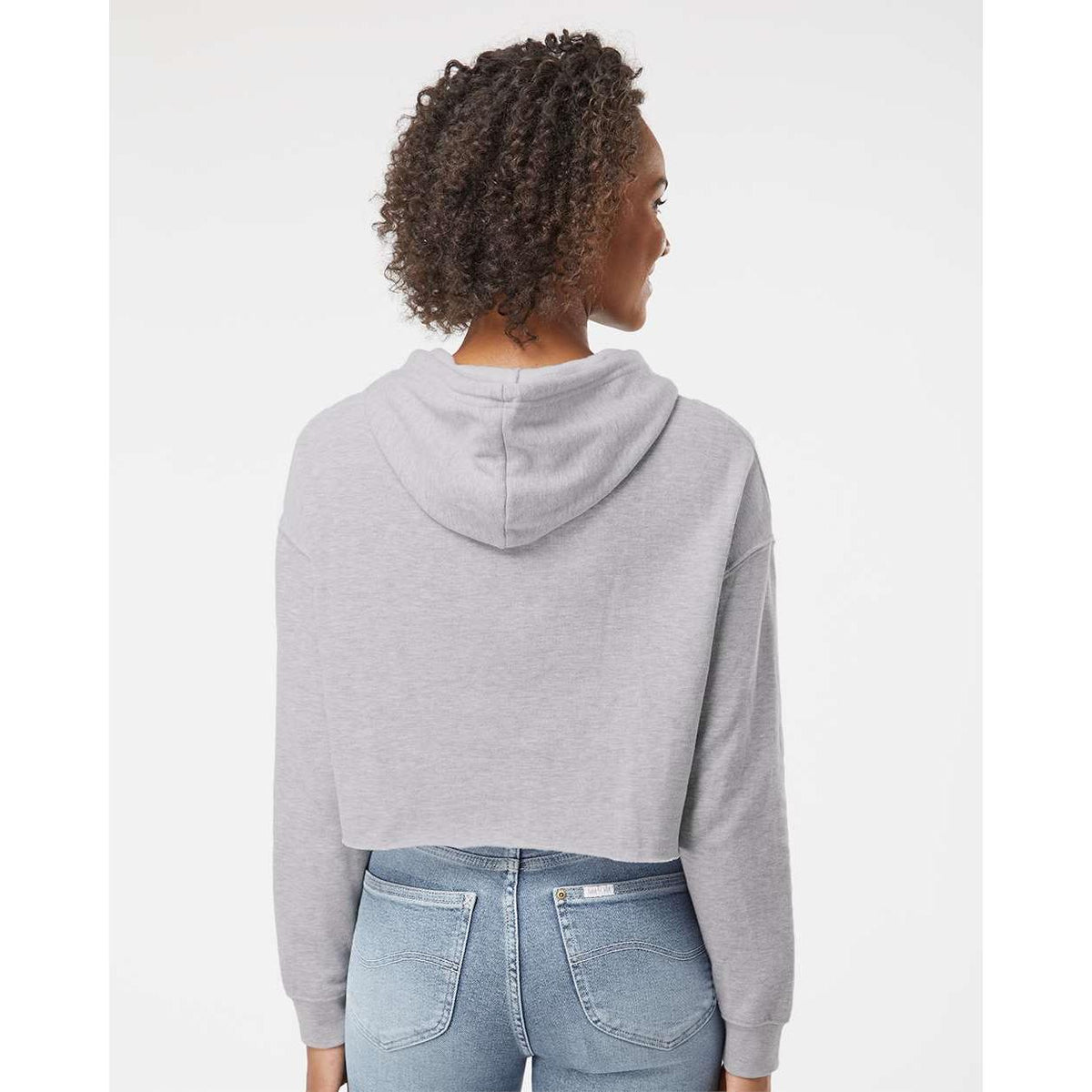 no-logo Independent Trading Co. Women’s Lightweight Cropped Hooded Sweatshirt-Fleece-Independent Trading Co.-Thread Logic