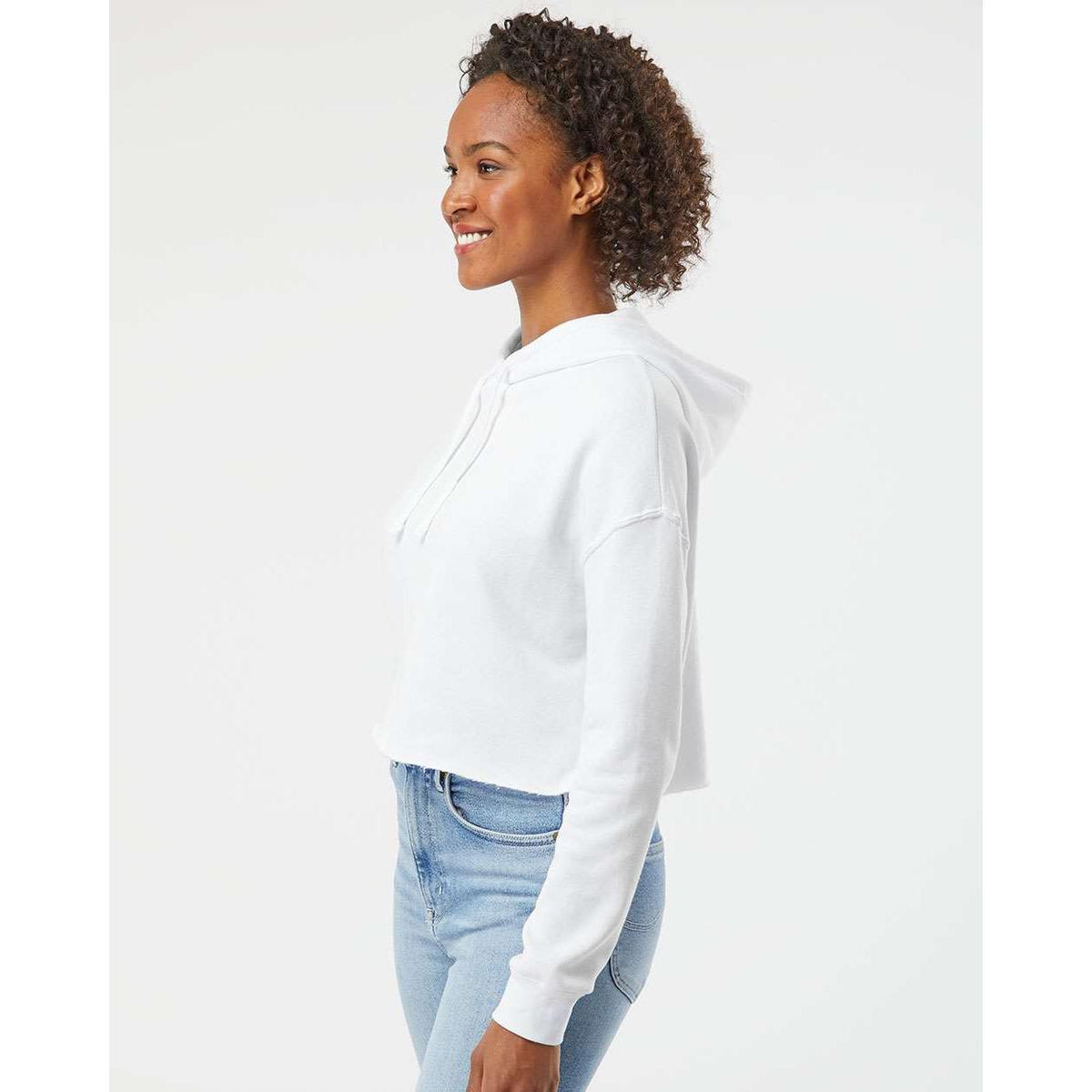 no-logo Independent Trading Co. Women’s Lightweight Cropped Hooded Sweatshirt-Fleece-Independent Trading Co.-Thread Logic