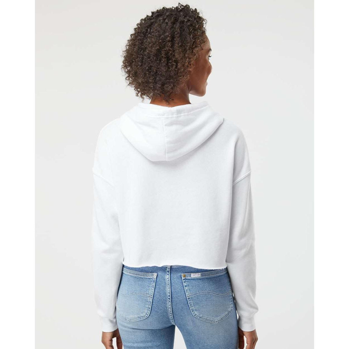 no-logo Independent Trading Co. Women’s Lightweight Cropped Hooded Sweatshirt-Fleece-Independent Trading Co.-Thread Logic