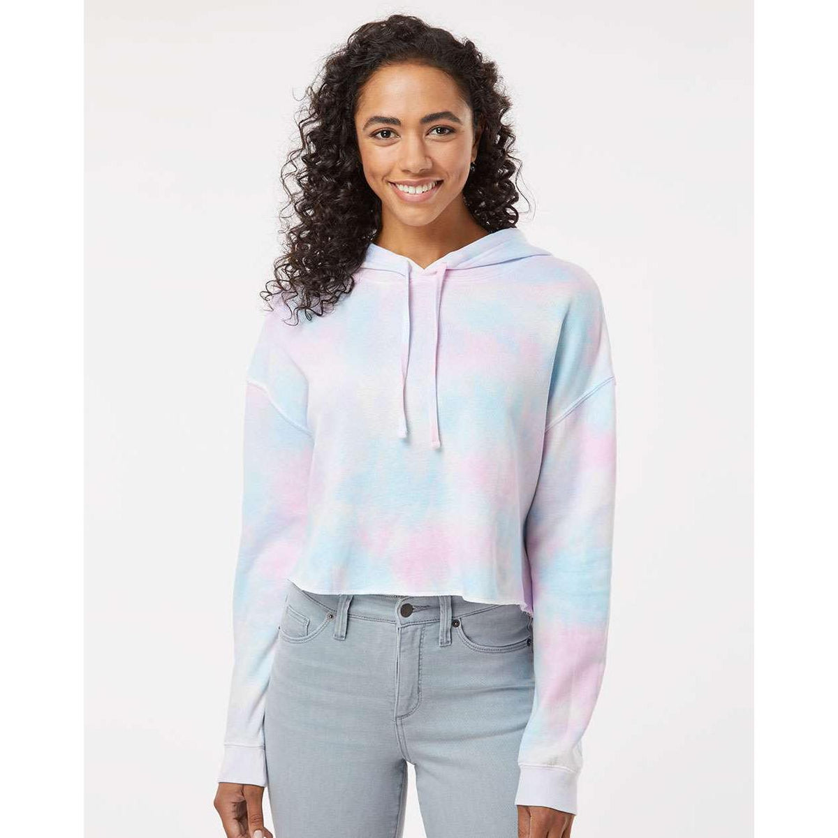 no-logo Independent Trading Co. Women’s Lightweight Cropped Hooded Sweatshirt-Fleece-Independent Trading Co.-Thread Logic