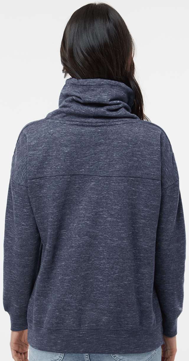 no-logo J America Ladies Mélange Fleece Cowl Neck Sweatshirt -Ladies Layering-J. America-Thread Logic