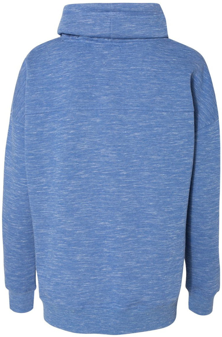 no-logo J America Ladies Mélange Fleece Cowl Neck Sweatshirt -Ladies Layering-J. America-Thread Logic