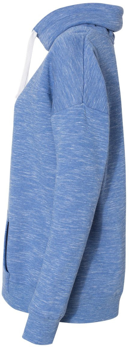 no-logo J America Ladies Mélange Fleece Cowl Neck Sweatshirt -Ladies Layering-J. America-Thread Logic