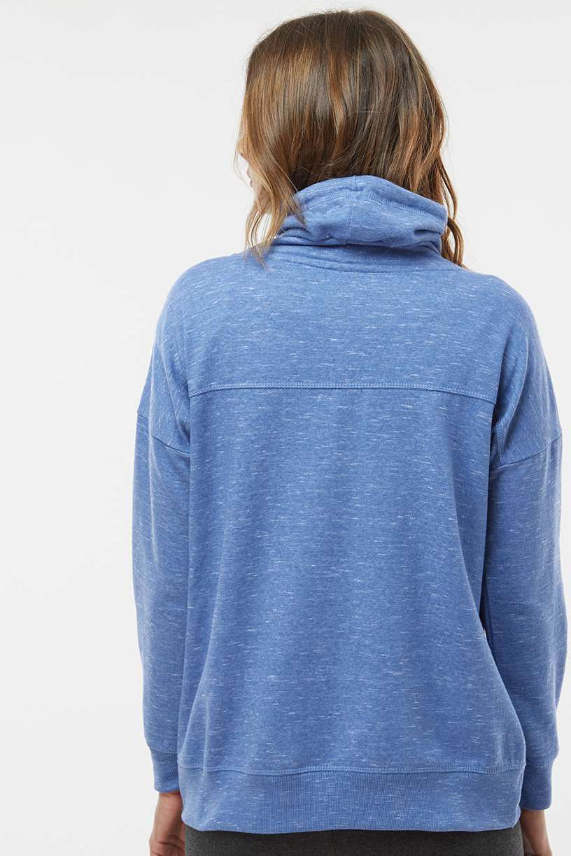 no-logo J America Ladies Mélange Fleece Cowl Neck Sweatshirt -Ladies Layering-J. America-Thread Logic