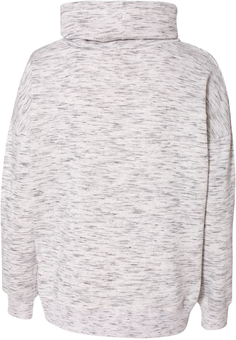 no-logo J America Ladies Mélange Fleece Cowl Neck Sweatshirt -Ladies Layering-J. America-Thread Logic