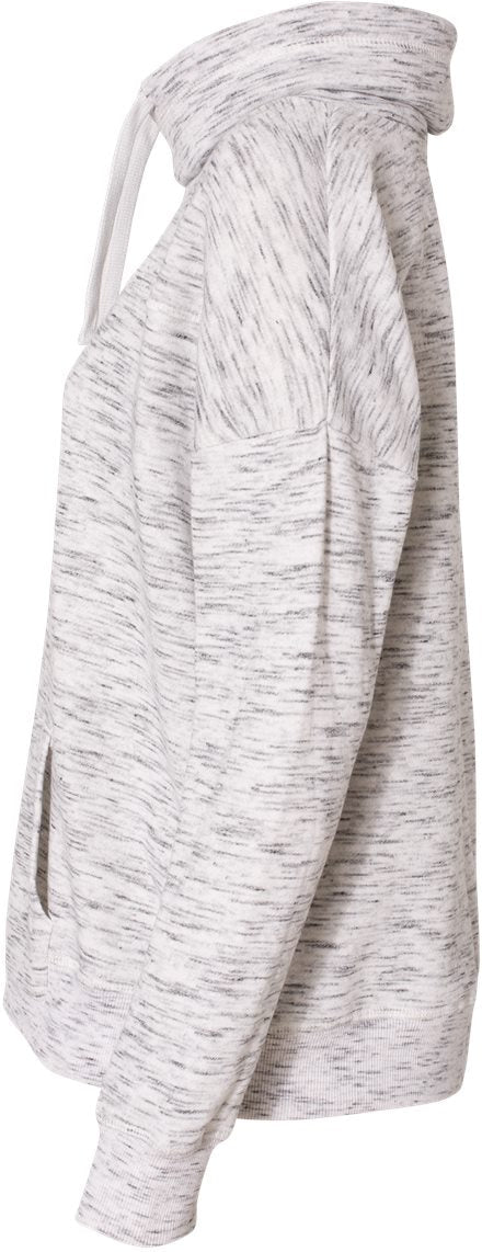 no-logo J America Ladies Mélange Fleece Cowl Neck Sweatshirt -Ladies Layering-J. America-Thread Logic