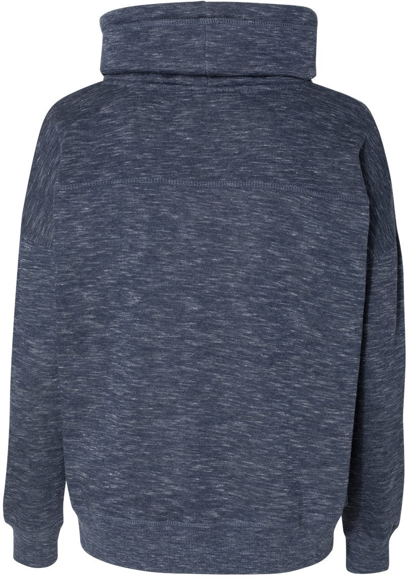 no-logo J America Ladies Mélange Fleece Cowl Neck Sweatshirt -Ladies Layering-J. America-Thread Logic