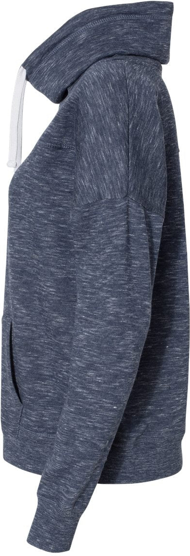 no-logo J America Ladies Mélange Fleece Cowl Neck Sweatshirt -Ladies Layering-J. America-Thread Logic