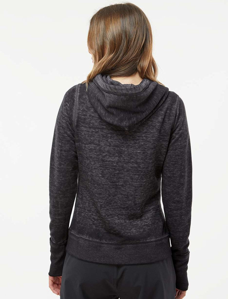no-logo J America Ladies Zen Fleece Full-Zip Hooded Sweatshirt-Ladies Layering-J. America-Thread Logic