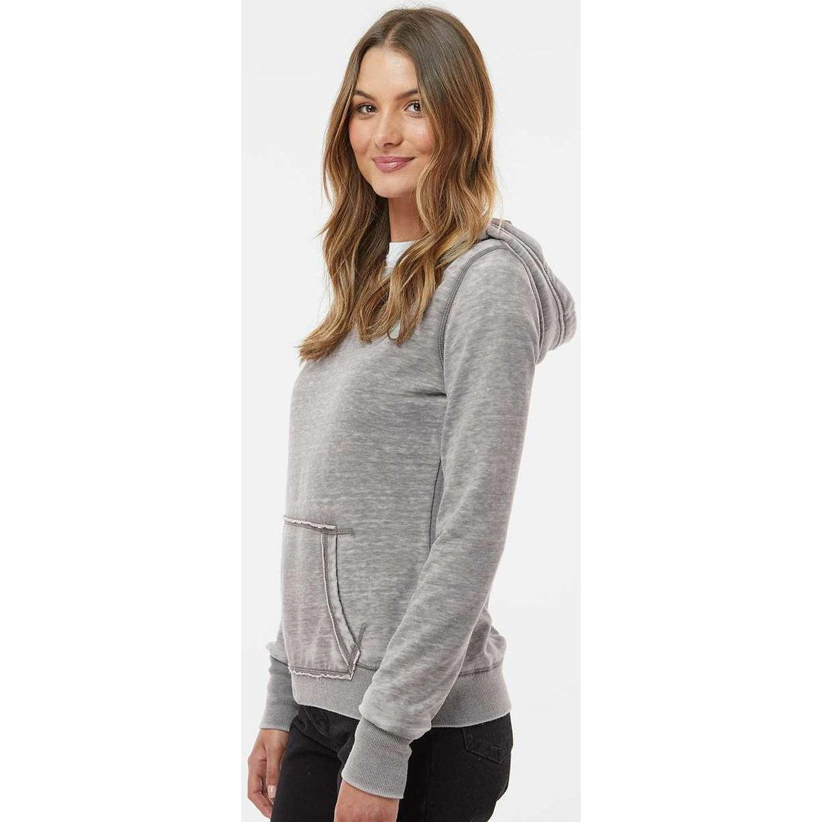 no-logo J America Women's Zen Fleece Hooded Sweatshirt-Hoodies-J. America-Thread Logic