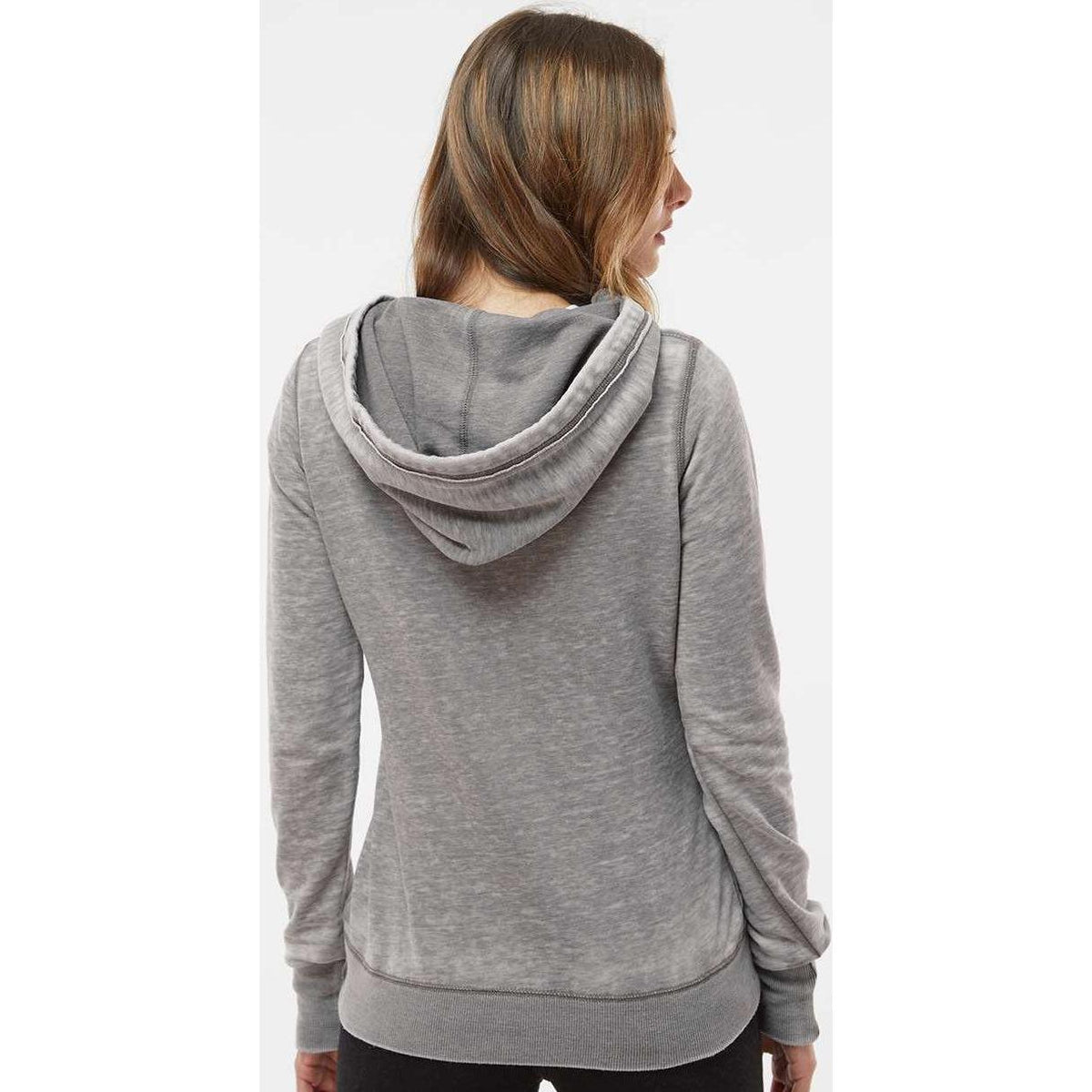 no-logo J America Women's Zen Fleece Hooded Sweatshirt-Hoodies-J. America-Thread Logic