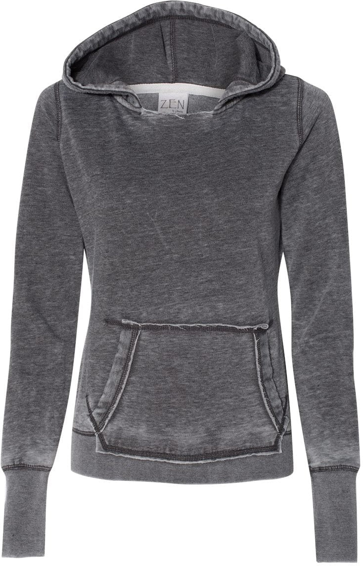 J America Ladies Zen Fleece Hooded Sweatshirt