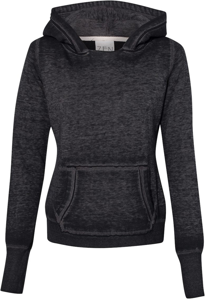 J America Ladies Zen Fleece Hooded Sweatshirt