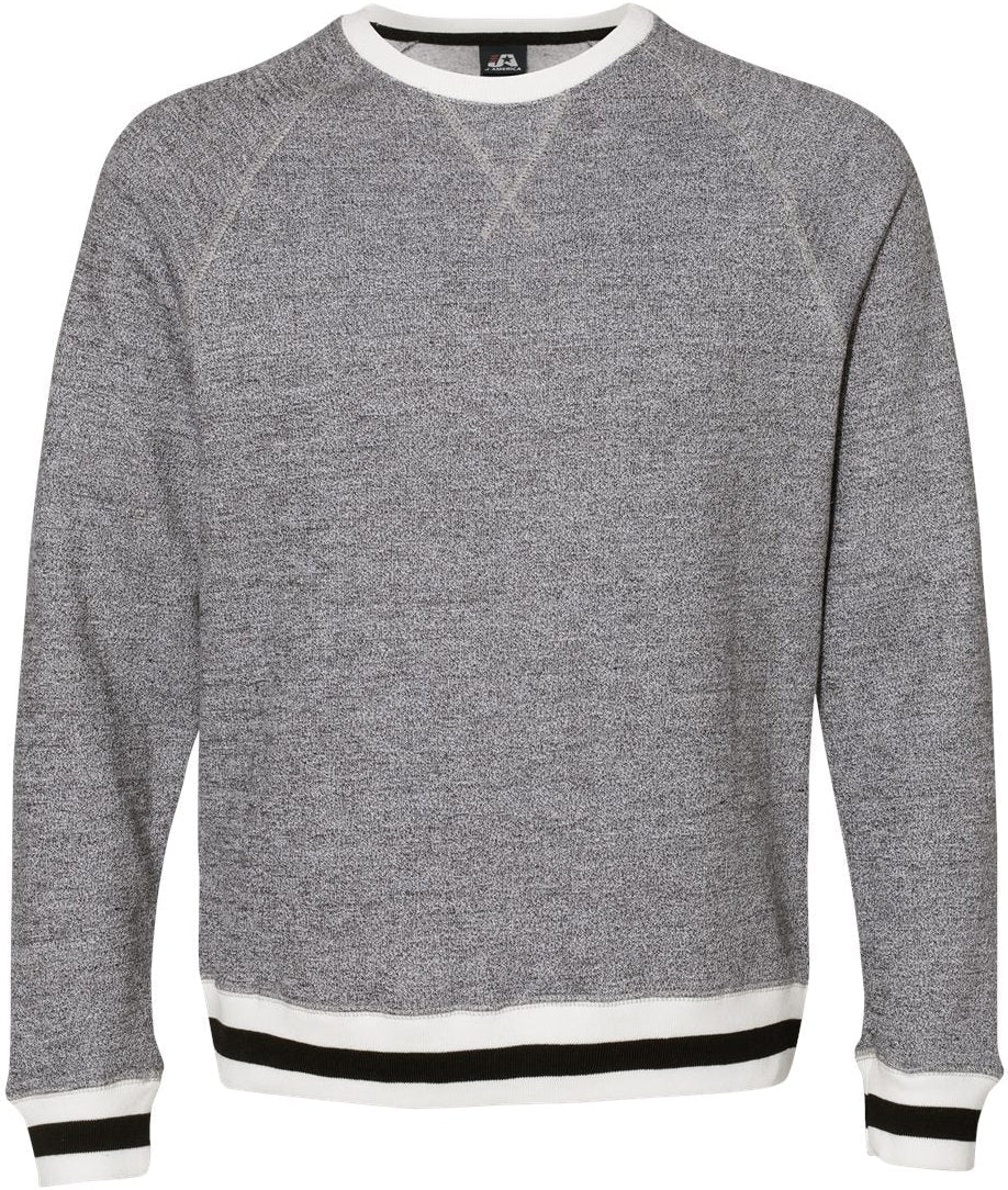 J America Peppered Fleece Crewneck Sweatshirt