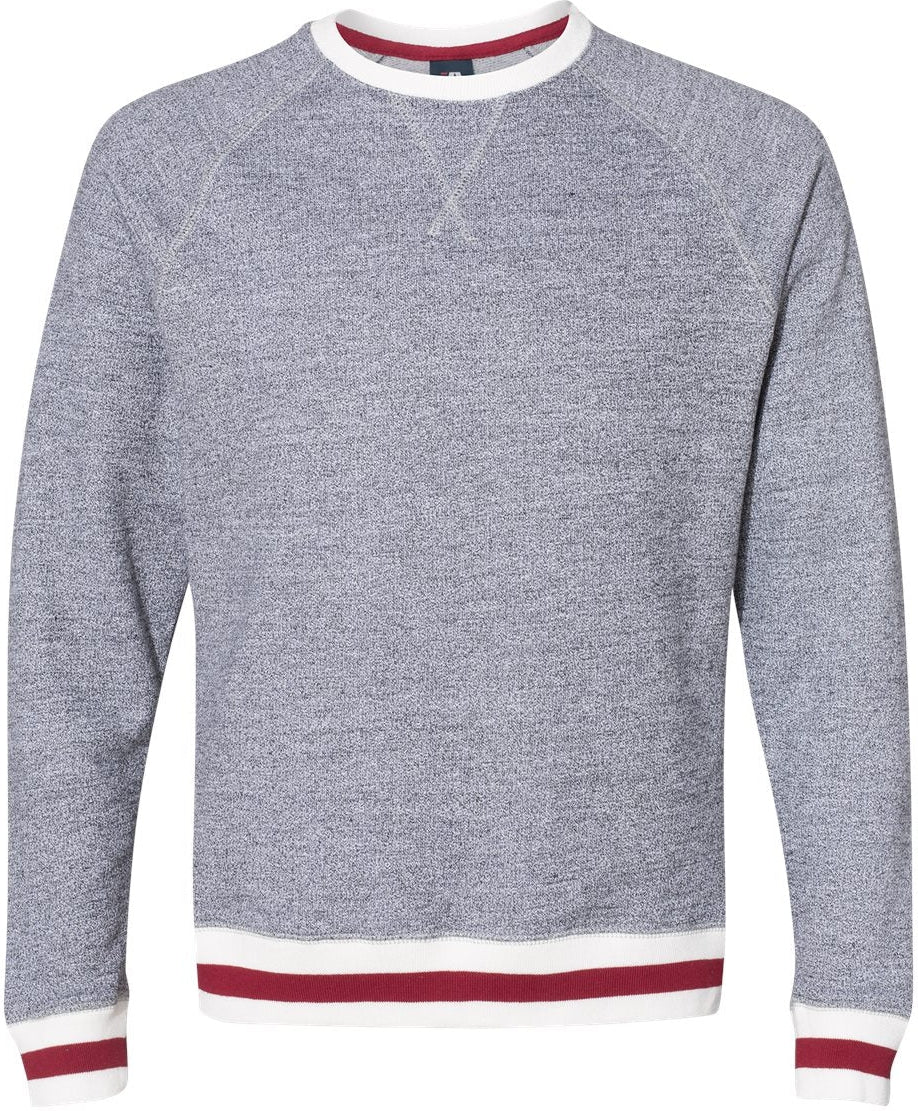 J America Peppered Fleece Crewneck Sweatshirt