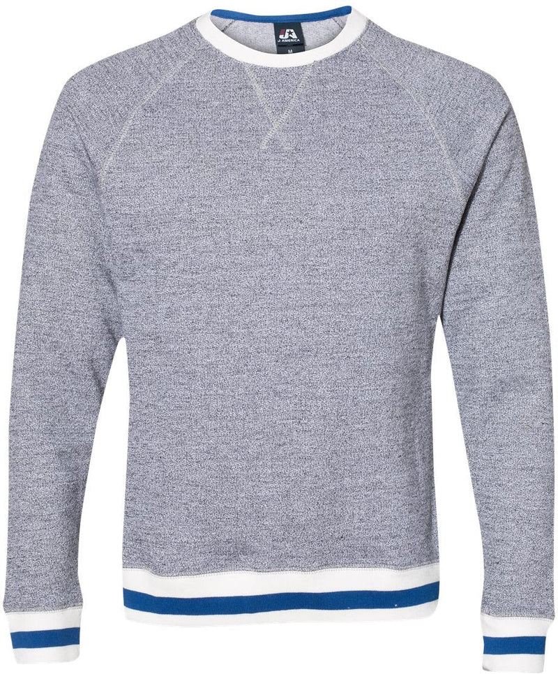 J America Peppered Fleece Crewneck Sweatshirt