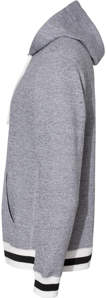 no-logo J America Peppered Fleece Lapover Hooded Sweatshirt -Men's Layering-J. America-Thread Logic