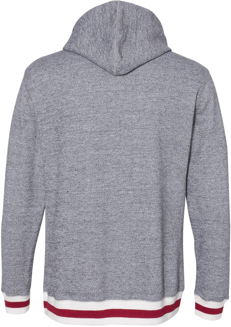 no-logo J America Peppered Fleece Lapover Hooded Sweatshirt -Men's Layering-J. America-Thread Logic