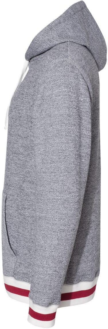 no-logo J America Peppered Fleece Lapover Hooded Sweatshirt -Men's Layering-J. America-Thread Logic