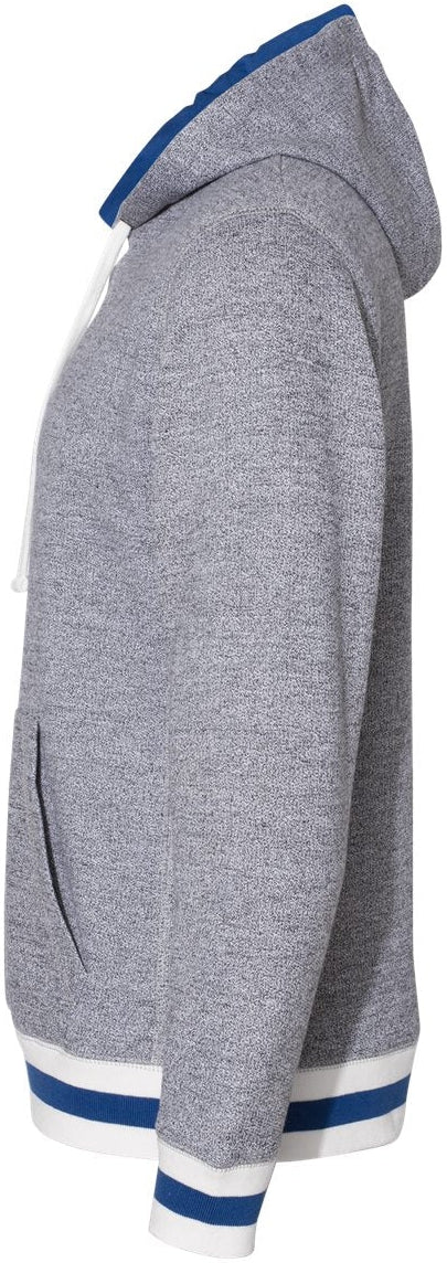 no-logo J America Peppered Fleece Lapover Hooded Sweatshirt -Men's Layering-J. America-Thread Logic