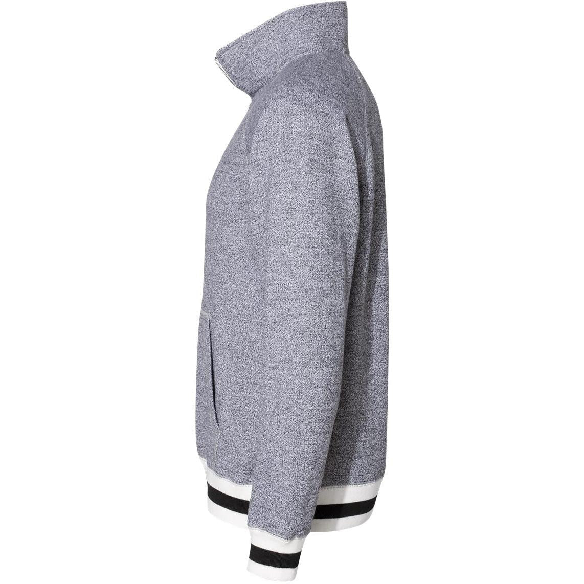 no-logo J America Peppered Fleece Quarter-Zip Sweatshirt -Men's Layering-J. America-Thread Logic