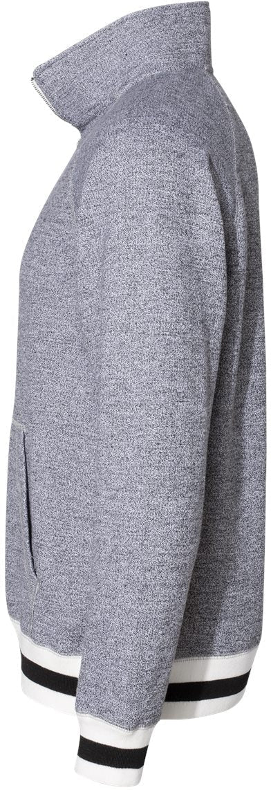 no-logo J America Peppered Fleece Quarter-Zip Sweatshirt -Men's Layering-J. America-Thread Logic