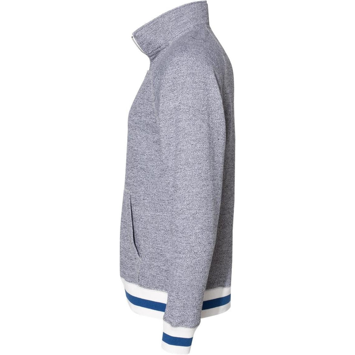 no-logo J America Peppered Fleece Quarter-Zip Sweatshirt -Men's Layering-J. America-Thread Logic