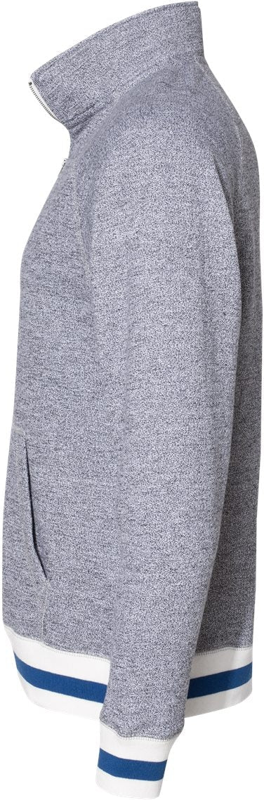 no-logo J America Peppered Fleece Quarter-Zip Sweatshirt -Men's Layering-J. America-Thread Logic