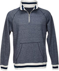 J America Peppered Fleece Quarter-Zip Sweatshirt 