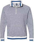 J America Peppered Fleece Quarter-Zip Sweatshirt 