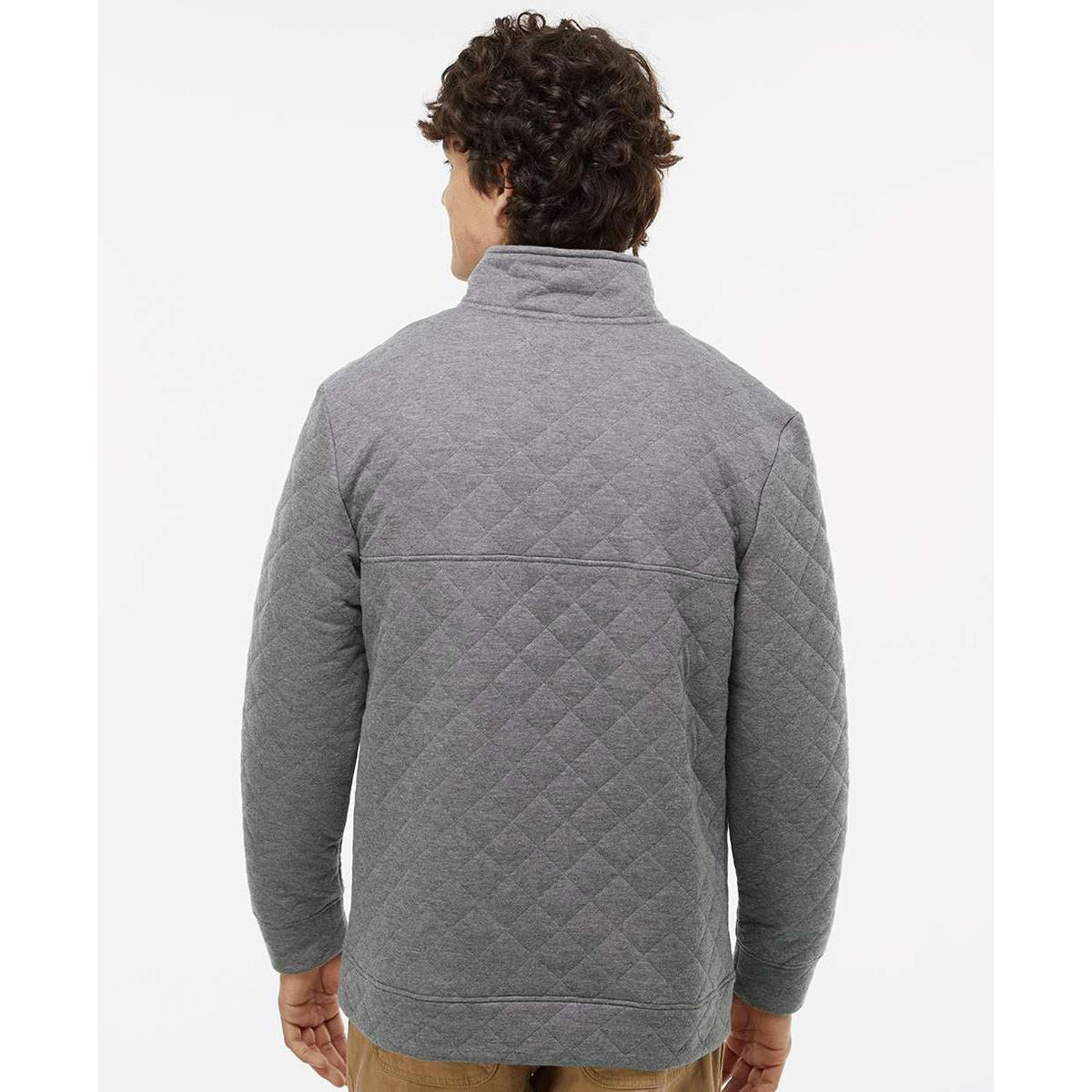 no-logo J America Quilted Snap Pullover-Sweaters-J. America-Thread Logic
