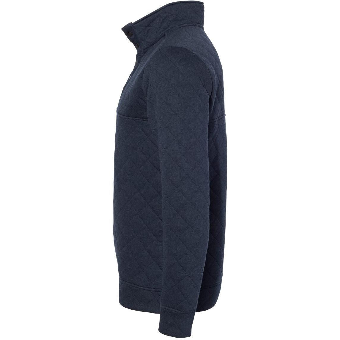 no-logo J America Quilted Snap Pullover-Sweaters-J. America-Thread Logic