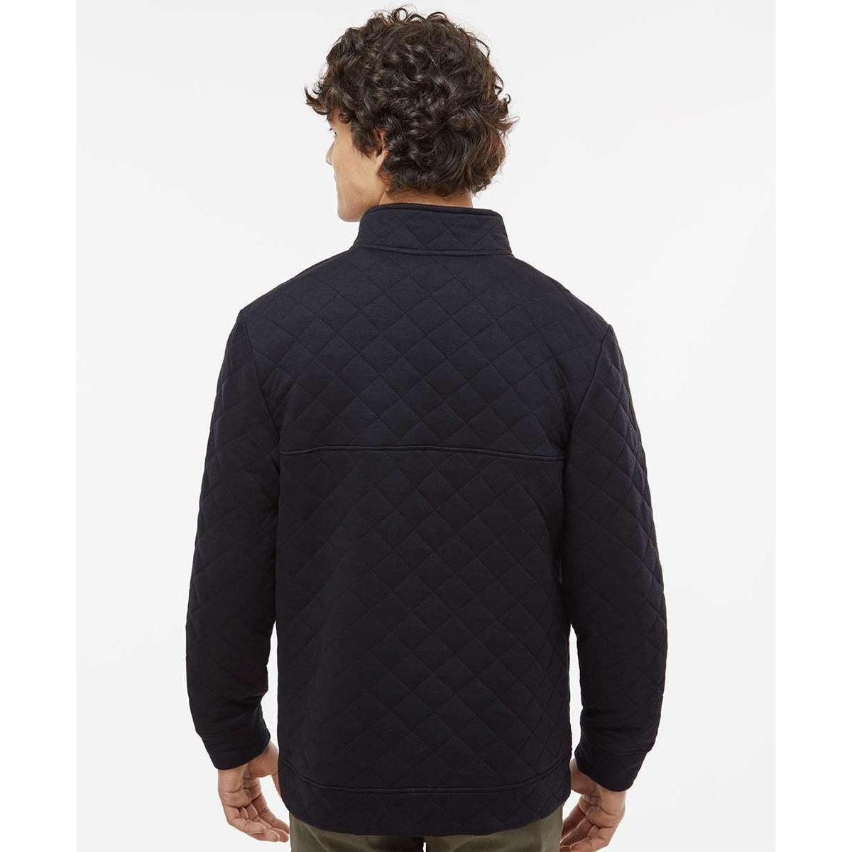 no-logo J America Quilted Snap Pullover-Sweaters-J. America-Thread Logic