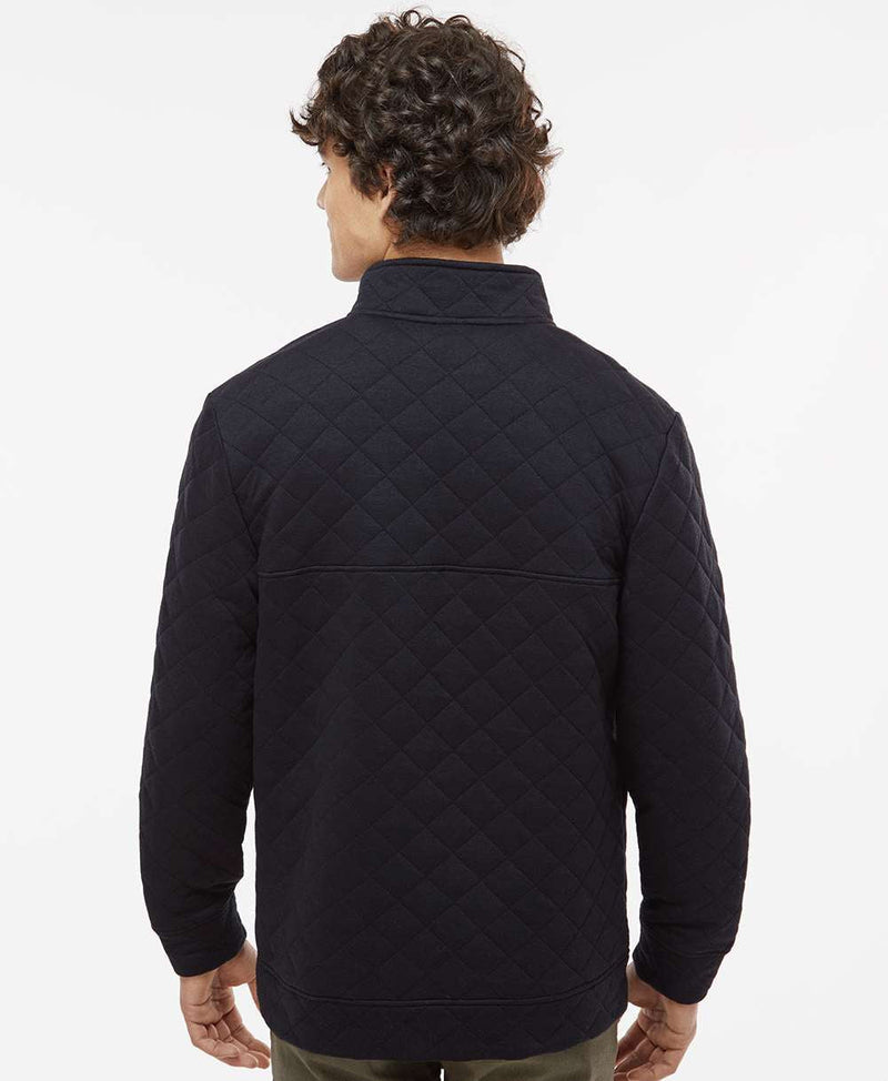 no-logo J America Quilted Snap Pullover-Men's Layering-J. America-Thread Logic