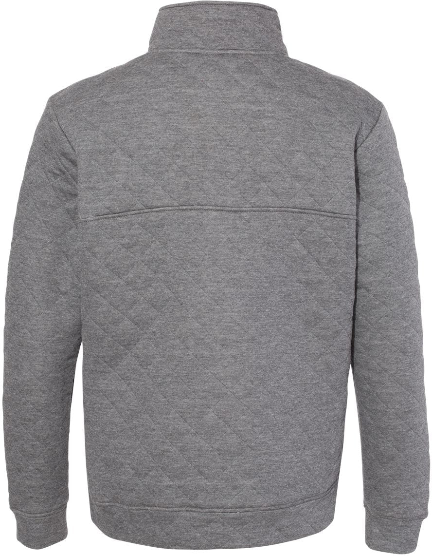 no-logo J America Quilted Snap Pullover-Men's Layering-J. America-Thread Logic