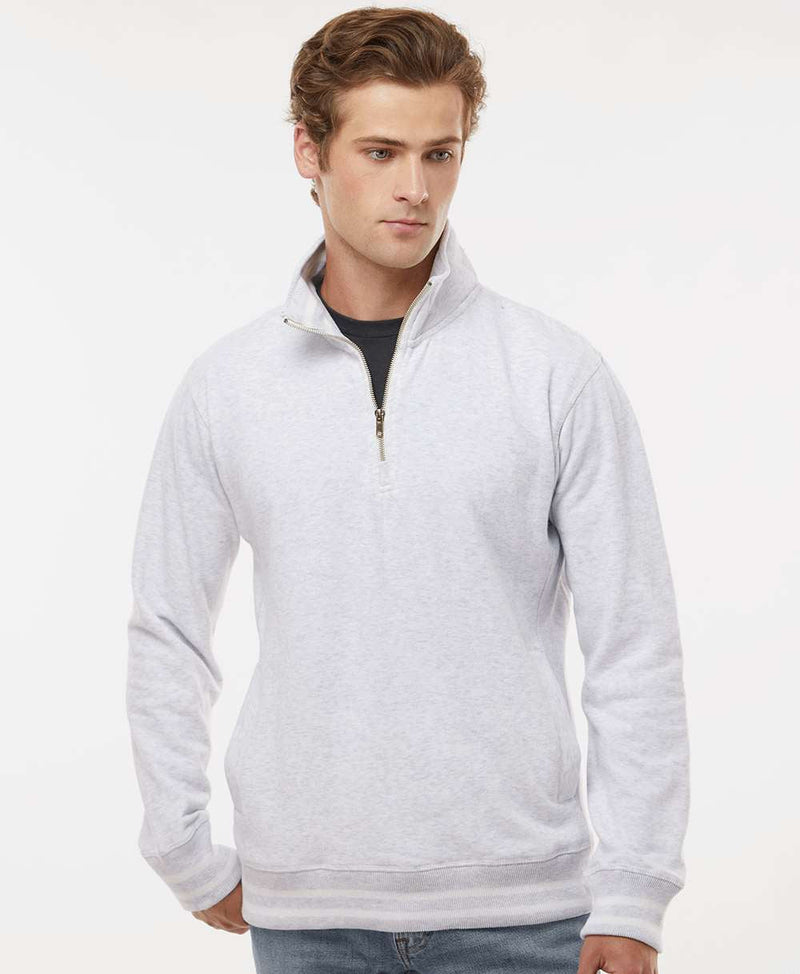 no-logo J America Relay Fleece Quarter-Zip Sweatshirt-Men's Layering-J. America-Thread Logic