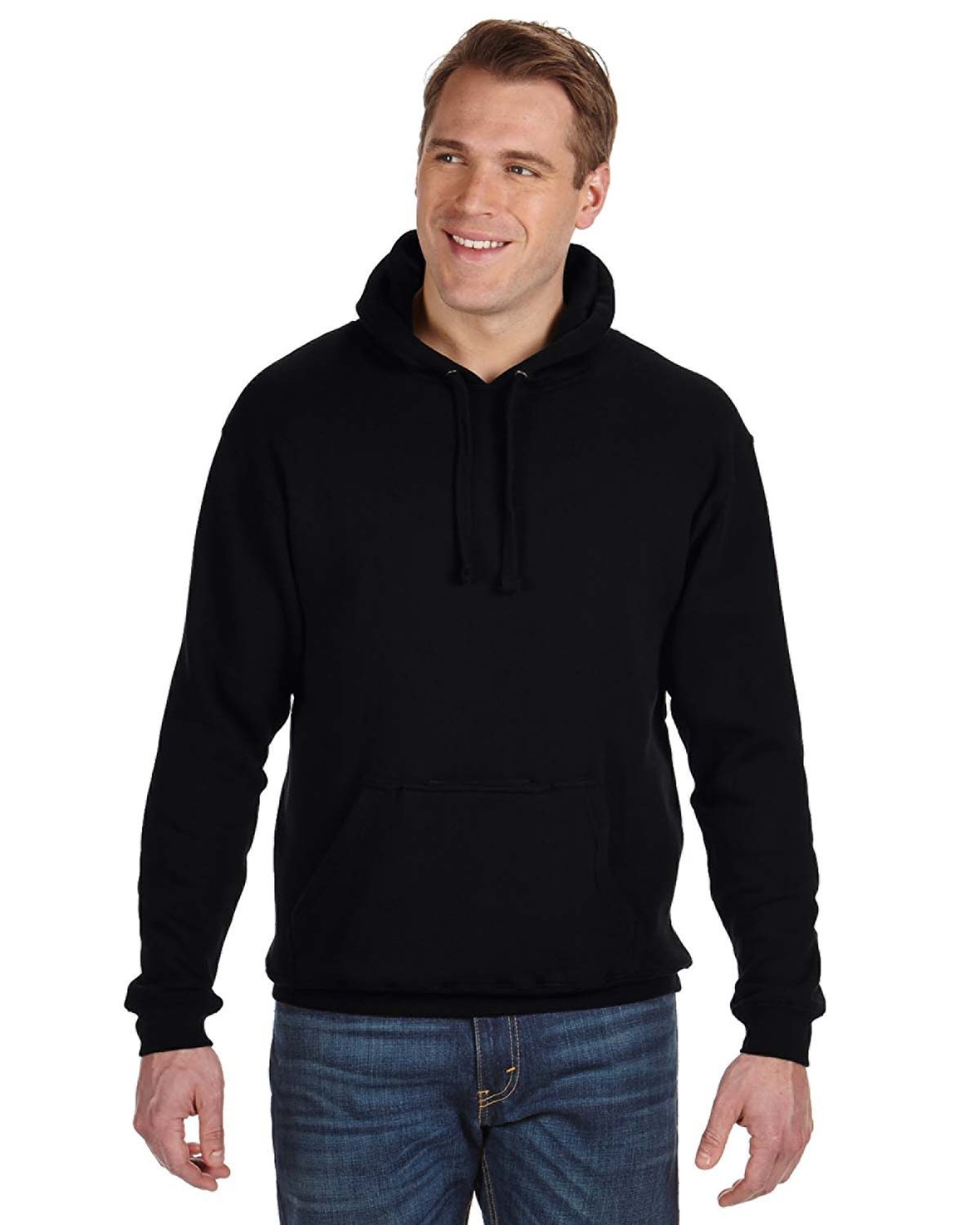  J-America Tailgate Hooded Pullover with Bottle Opener-Men's Layering-J. America-Black-S-Thread Logic