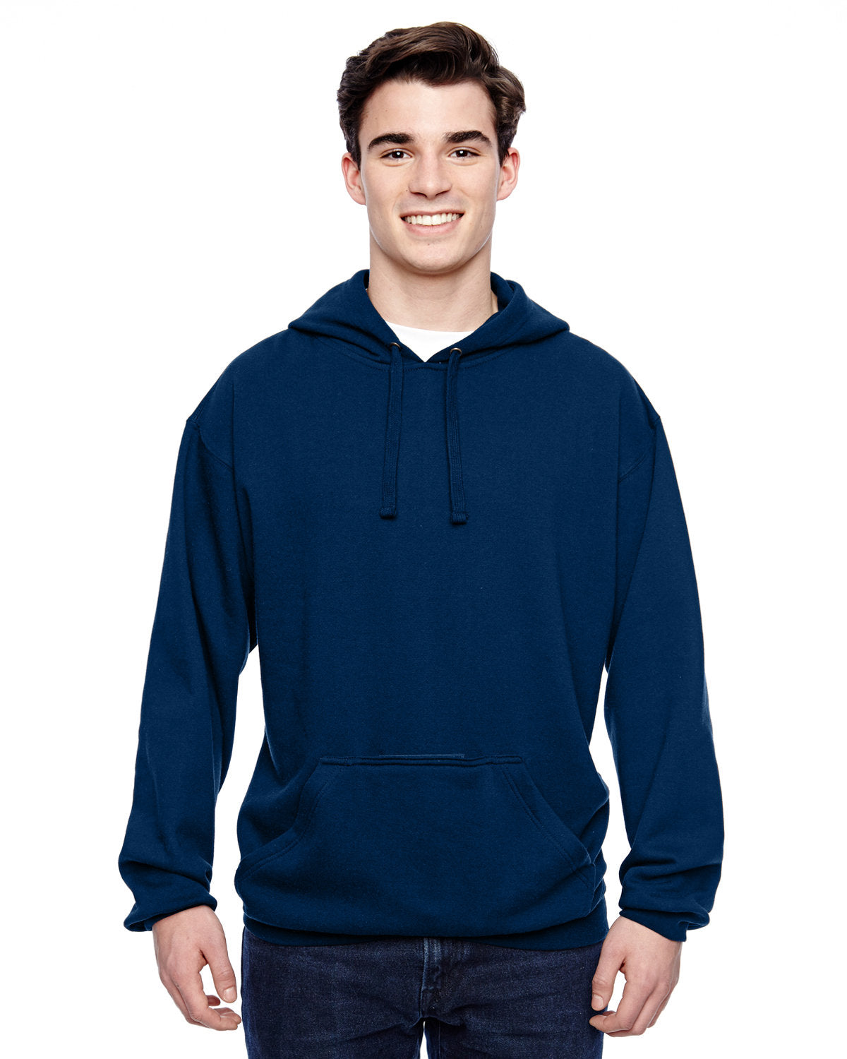  J-America Tailgate Hooded Pullover with Bottle Opener-Men's Layering-J. America-Navy-S-Thread Logic