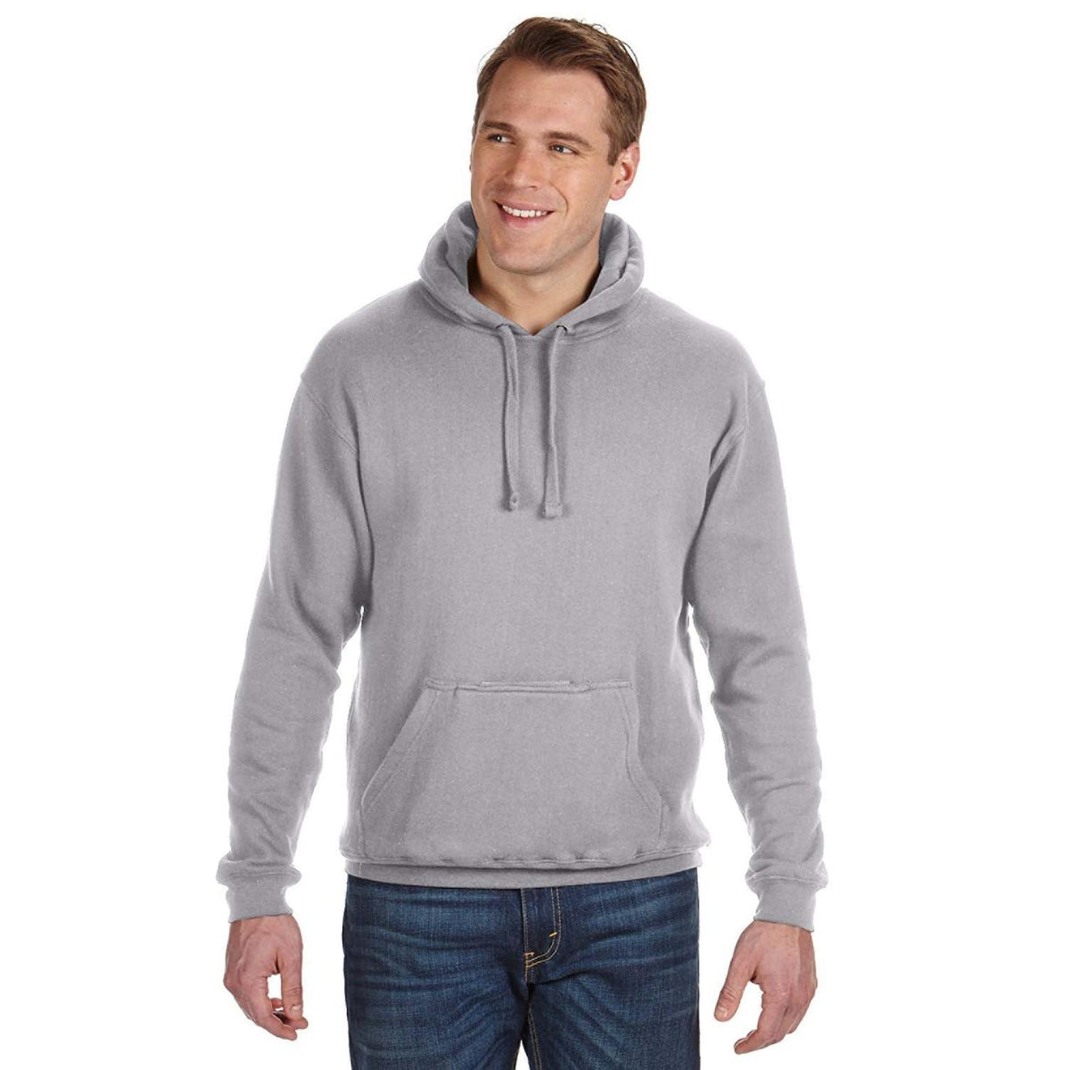 no-logo J-America Tailgate Hooded Pullover with Bottle Opener-Hoodies-J. America-Oxford-S-Thread Logic