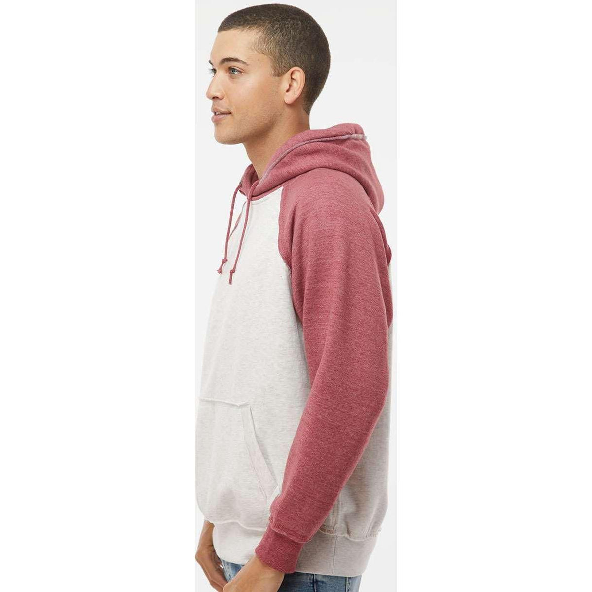 no-logo J America Vintage Heather Hooded Sweatshirt -Hoodies-J. America-Thread Logic