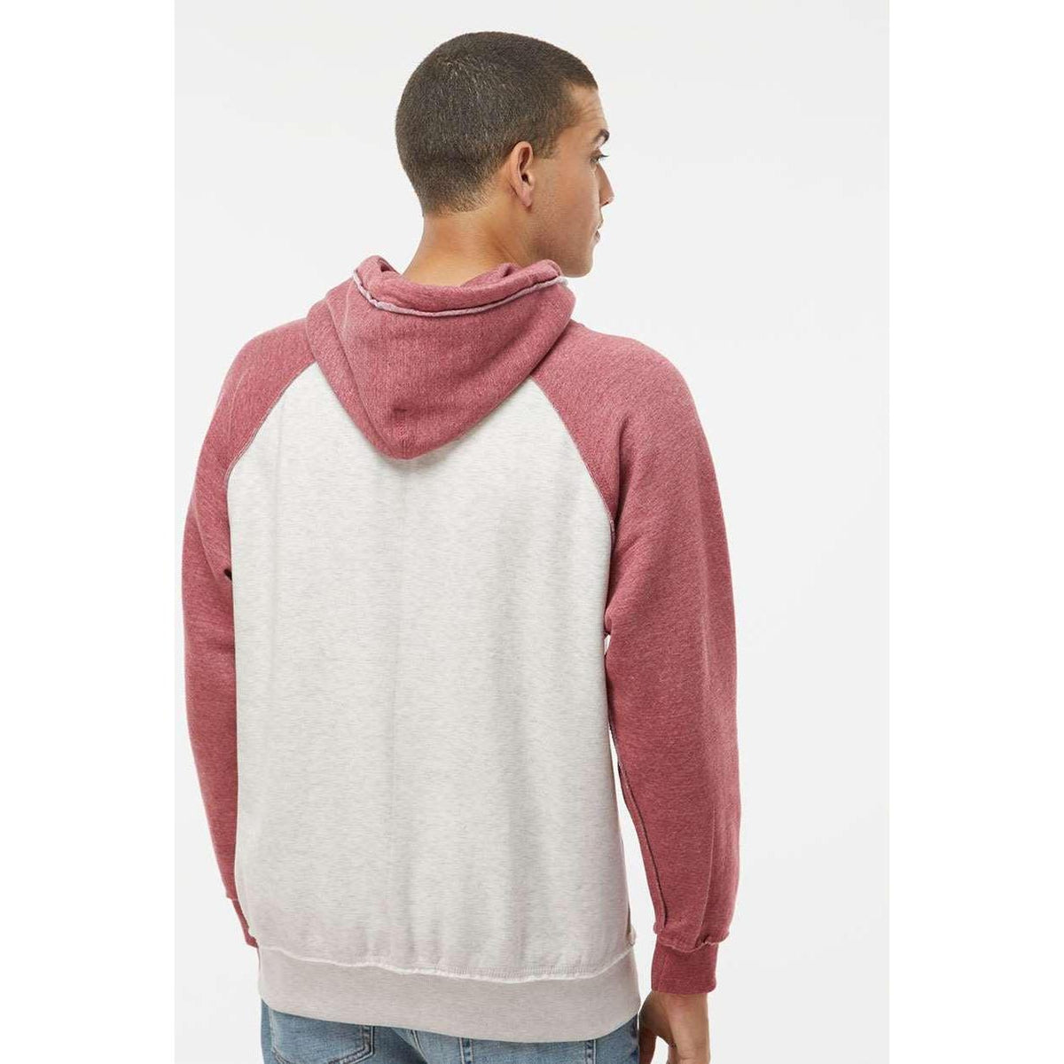 no-logo J America Vintage Heather Hooded Sweatshirt -Hoodies-J. America-Thread Logic