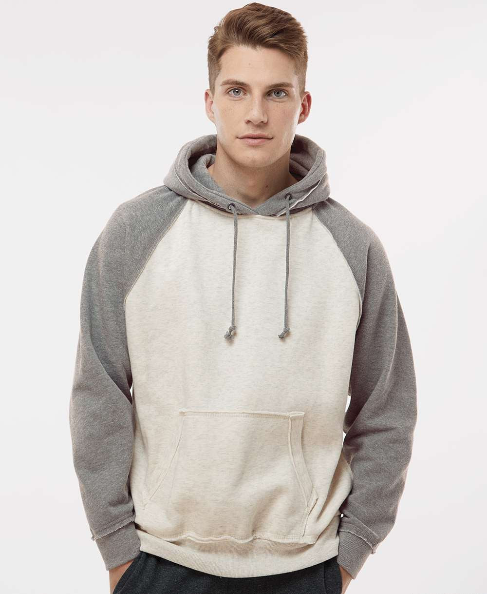 no-logo J America Vintage Heather Hooded Sweatshirt -Men's Layering-J. America-Thread Logic