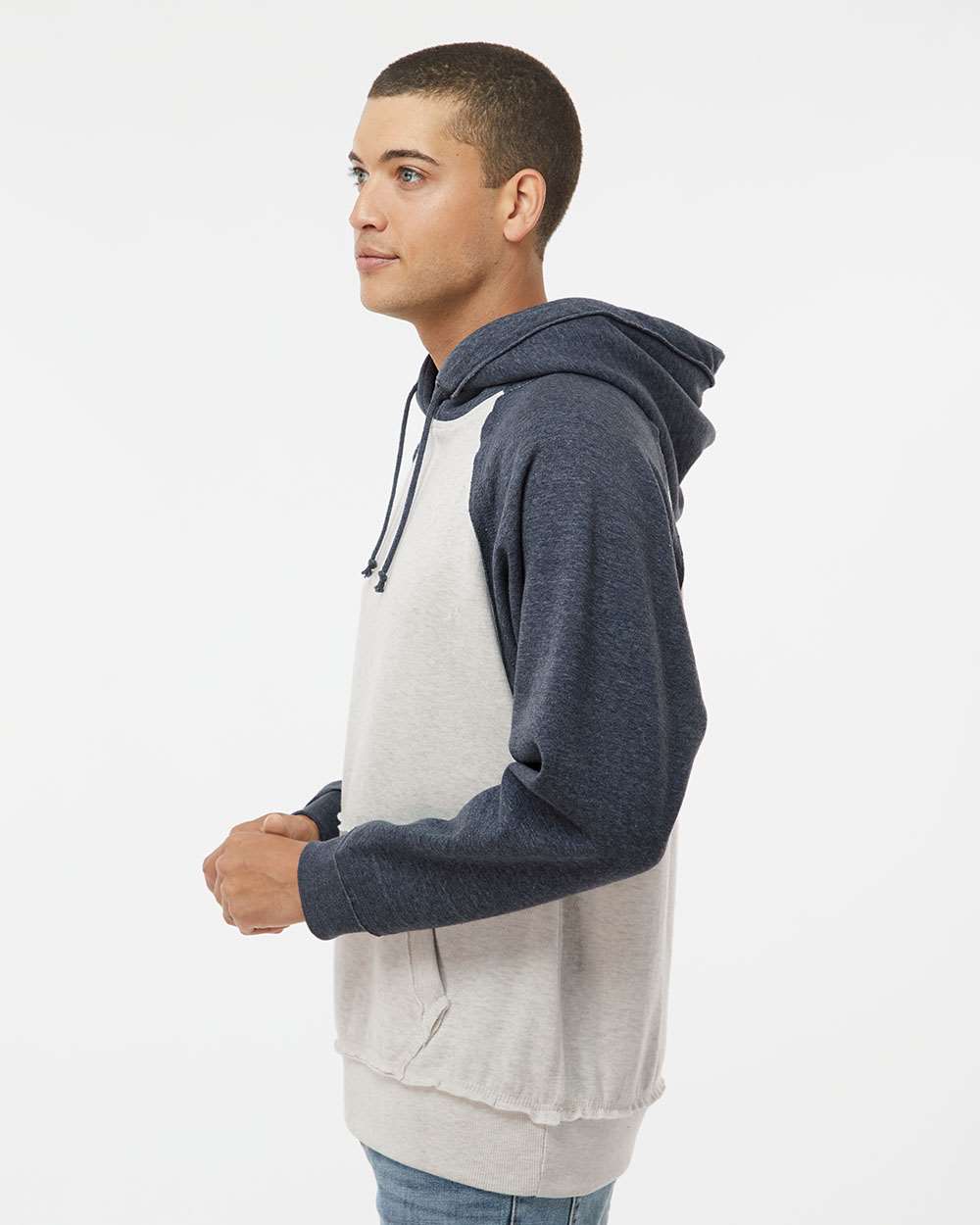 no-logo J America Vintage Heather Hooded Sweatshirt -Men's Layering-J. America-Thread Logic