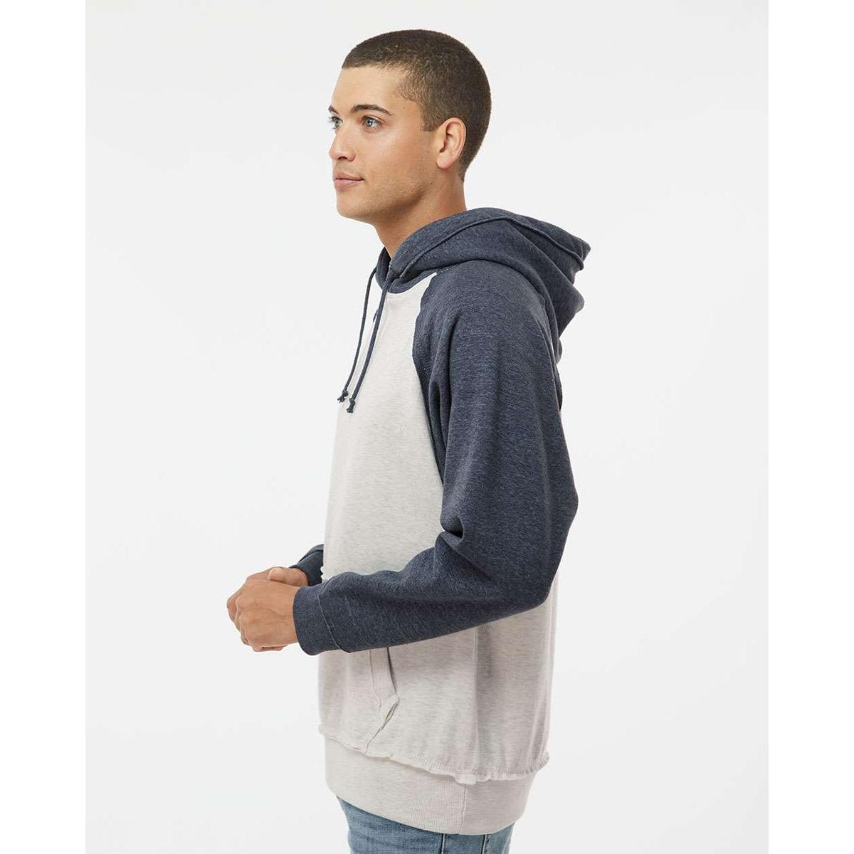 no-logo J America Vintage Heather Hooded Sweatshirt -Hoodies-J. America-Thread Logic