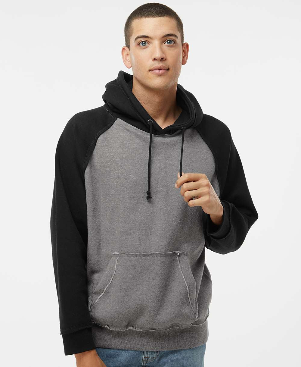 no-logo J America Vintage Heather Hooded Sweatshirt -Men's Layering-J. America-Thread Logic