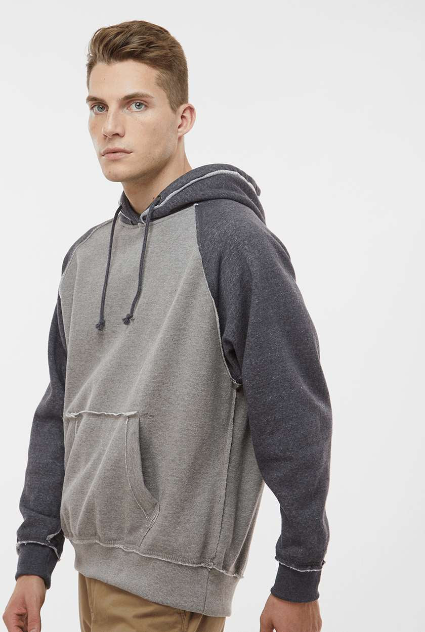no-logo J America Vintage Heather Hooded Sweatshirt -Men's Layering-J. America-Thread Logic