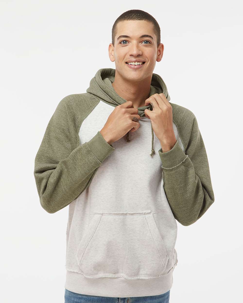 no-logo J America Vintage Heather Hooded Sweatshirt -Men's Layering-J. America-Thread Logic